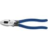 imageKlein Tools D2139NECR Linemans Crimping Pliers Made in USA Streamlined HighLeverage Design Made of Induction Hardened Steel 9InchWith Fish Tape Pulling