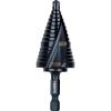 imageKlein Tools QRSTSPRO Premium 3Piece Electricians Step Bit Set with Cutting Oil Modular Case Impact Rated Quick Release Double Spiral FlutesQuick Release