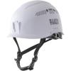 imageKlein Tools Safety Helmet Vented Class C Safety Hard Hat Removable Chin Strap Adjustable VentsWhite Hardhat