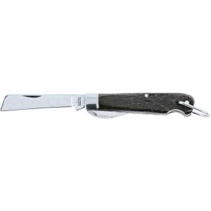 imageKlein Tools 15504 Pocket Knife Electricians Knife with Carbon Steel 258 Inch Hawkbill Slitting BladeStainless Steel Coping