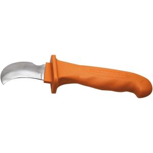 imageKlein Tools 15703 Fixed Blade Professional Knife Made in USA features 3Inch Steel Hook Blade Best Knife for Cable SkinningInsulated