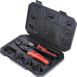imageKlein Tools 3000CRKIT Ratchet Crimping Tool Set 4 Interchangeable Dies for Heat Shrink NonInsulated Insulated and Ferrule Terminal Connectors