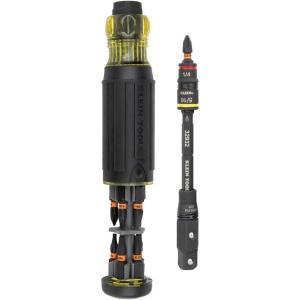 imageKlein Tools 32516HD KNECT 16in1 ImpactRated Hybrid ScrewdriverNut Driver Magnetic Flip Socket 11 Bits 2 Nut Drivers 38Inch Square Adapter16in1
