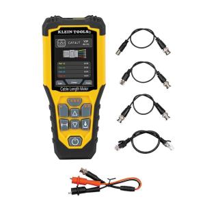 imageKlein Tools 501915 Cable Tester TDR Cable Length Meter Measures Electrical Data TwoWire and Romex Cables Includes Leads Carrying CaseCable Length Meter