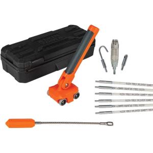 imageKlein Tools 50611 Magnetic Wire Puller Pulls Electrical Wire Behind WallsTight Spaces StainlessSteel Leader Cable Pulling Rare MagnetPuller Kit