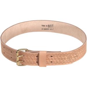imageKlein Tools 5415L Tool Belt HeavyDuty Leather Work Belt for Contractors Construction Carpenters Electricians Framers Ironworkers LargeLarge