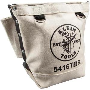 imageKlein Tools 5416TBR Tool Pouch Bolt Retention Tool Bag Constructed of No 4 Canvas with Reinforced Bottom Tunnel Connect 5 x 10 x 9Inch