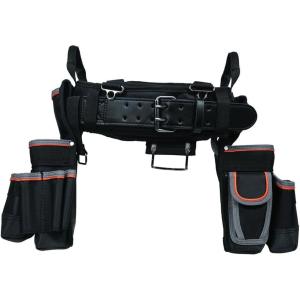 imageKlein Tools 55428 Tradesman Pro Electricians Padded Tool Belt and Tool Pouch Combo for Longwear Comfort and Durability Size LargeLarge