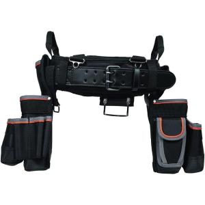 imageKlein Tools 55428 Tradesman Pro Electricians Padded Tool Belt and Tool Pouch Combo for Longwear Comfort and Durability Size LargeMedium