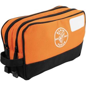 imageKlein Tools 55582 Tool Pouch Zipper Bag Dual Compartments 10Inch x 6Inch Heavy Duty Tool Bag Organizer Multipurpose for Tools to Crafts