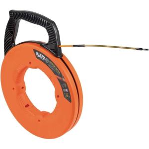 imageKlein Tools 56351 NonConductive Electrical Fish Tape Fiberglass Wire Puller wSteel Leader Optimized Housing 100Foot x 316Inch
