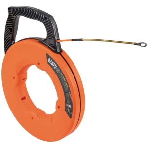 imageKlein Tools 56380 NonConductive Electrical Fish Tape MultiGroove Fiberglass Wire Puller with Steel Leader 100Foot x 316Inch100Foot