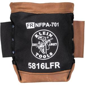 imageKlein Tools 5816LFR Flame Resistant Bolt Bag for Tool Storage with Leather Reinforced Rim and Bottom and Separated Tunnel Loops ConnectionOne Size