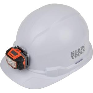 imageKlein Tools 60107 Hard Hat Light NonVented Cap Style Padded SelfWicking OdorResistant Sweatband Tested up to 20kV WhiteLarge