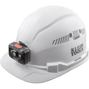 imageKlein Tools 60113RL Hard Hat Rechargeable Headlamp Vented Cap Style Padded SelfWicking OdorResistant Sweatband WhiteHard Hat wEarmuffs