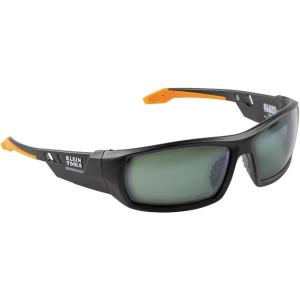 imageKlein Tools 60164 Safety Glasses Professional PPE Protective Eyewear with Full Frame Scratch Resistant and AntiFog Gray LensPolarized Lens