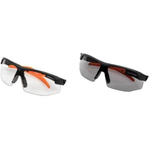 imageKlein Tools 60171 Safety Glasses PPE Protective Eyewear with Semi Frame Scratch Resistant and AntiFog Clear Lens 2PackClearGray Lens