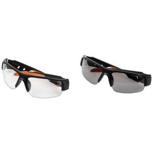 imageKlein Tools 60173 Safety Glasses Pro PPE Protective Eyewear with Semi Frame Scratch Resistant AntiFog Clear and Gray Lens Combo Pack