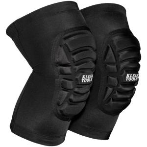 imageKlein Tools 60492 Knee Pads Lightweight Padded Knee Sleeves Breathable Mesh Back Elastic Cuff with SlipResistant Silicone Black MLML