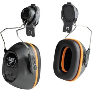 imageKlein Tools 60502 Ear Muffs with Hard Hat Full Brim Attachment 26dB NRR for Construction Manufacturing Maintenance WoodworkingAdjustable