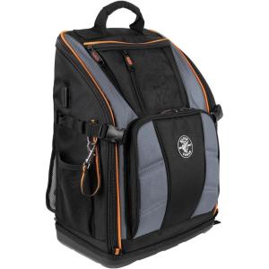 imageKlein Tools 62482 Tool Backpack ToolStation Pro HeavyDuty Organizer with 27 Pockets Large Interior Molded Bottom Electrician Tool Bag27Pocket Backpack