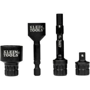 imageKlein Tools 65KADPM KNECT M Impact Socket Adapter Set 4 Adapters for 38Inch Drive Tools Flip Sockets and Impact Drivers Compatible with KNECT S and M SystemsS 14Inch
