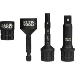 imageKlein Tools 65KADPM KNECT M Impact Socket Adapter Set 4 Adapters for 38Inch Drive Tools Flip Sockets and Impact Drivers Compatible with KNECT S and M SystemsM 38Inch