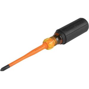 imageKlein Tools 6916INS 1000V Slim Tip Insulated Screwdriver Made in USA Screwdriver with 6Inch Round Shank 316Inch Cabinet Tip Cushion Grip Handle2 Phillips