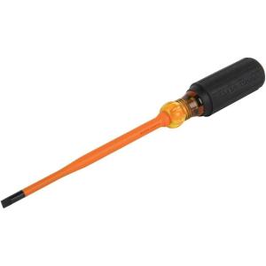 imageKlein Tools 6926INS Insulated Screwdriver Made in USA 1000V Slim Profile Tip 14Inch Cabinet Screwdriver with 6Inch Shank CushionGrip Handle