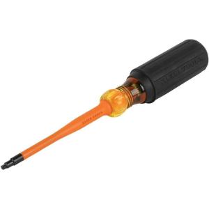 imageKlein Tools 6944INS Insulated Screwdriver Made in USA Screwdriver with 1000V Slim Profile Tip 2 Square with 4Inch Shank CushionGrip Handle