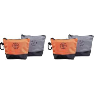 imageKlein Tools 80056 Tool Bag Storage Kit 1680d StandUp and Canvas Zipper Pouches Assorted Colors 6Piece2Piece Pack of 2