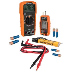 imageKlein Tools 80101 Circuit Breaker Finder Kit GFCI Outlet and Receptacle Tester Kit Multimeter NCVT Outlet Tester Leads 4PiecePremium Tester 3Piece Kit