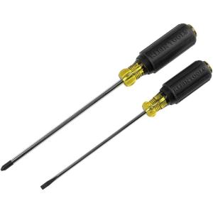imageKlein Tools 85742 Screwdriver Set Made in USA 316 Cabinet and 2 Phillips Precision Machined Tips CushionGrip Handles Round Shank 2Piece316 Cabinet and 2 Phillips