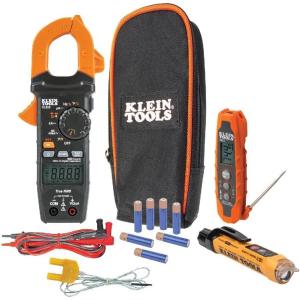 imageKlein Tools CL320 Digital Clamp Meter HVAC AC Autoranging 400A ACDC Voltage TRMS DC Microamps Resistance Frequency NCVT Temp More3Tool Test Kit