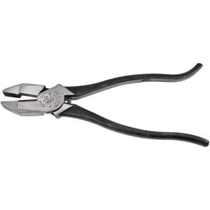 imageKlein Tools D2139ST HighLeverage Ironworkers Pliers Made in USA Twist and Cut Soft Annealed Tie Wire Hook Bend Handle Spring Loaded HeavyDuty JawsHigh Leverage  Plain Handle