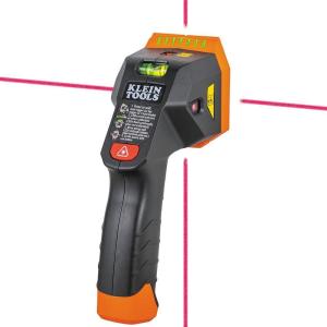 imageKlein Tools ESF150LL Electronic Stud Finder with CrossLine Lasers Bubble Level Laser Class 3R 5mW 15Foot in All Directions for Wood and Metal Studs LED and Audio Alert Batteries Included