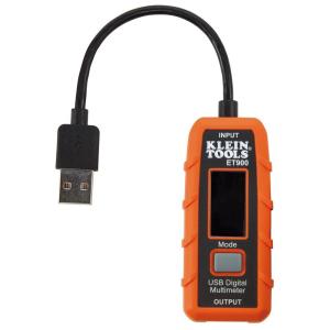 imageKlein Tools ET910 USB Power Meter and Tester USBA Digital Meter for Voltage Current Capacity Energy Resistance Max CurrentElectric Circuit Testing Device