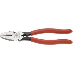 imageKlein Tools HD20009NE Side Cutter Linemans Pliers Cut ACSR Made in USA Screws Nails Hard Wire 9Inch Electrical PliersWith Thread Cleaner