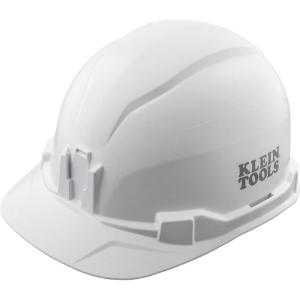 imageKlein Tools Hard Hat NonVented Cap Style Padded SelfWicking OdorResistant Sweatband Tested up to 20kVWhite