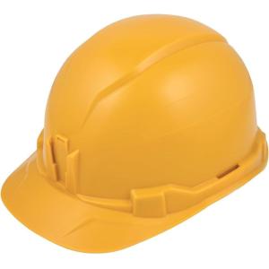 imageKlein Tools Hard Hat NonVented Cap Style Padded SelfWicking OdorResistant Sweatband Tested up to 20kVYellow
