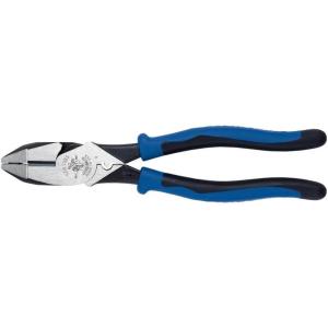 imageKlein Tools J20009NECRTP Side Cutter Linemans Pliers Made in USA with Tape Pulling and Wire Crimping High Leverage 9InchCuts  Crimps