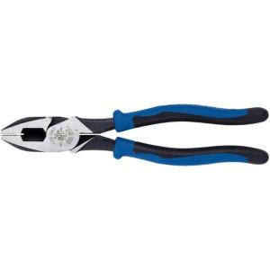 imageKlein Tools J20009NECRTP Side Cutter Linemans Pliers Made in USA with Tape Pulling and Wire Crimping High Leverage 9InchCuts  FT Pulling