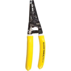 imageKlein Tools K1412 Wire Cutter  Stripper Made in USA Dual NM Cable Stripper and Cutter for Solid Copper Strips 12 and 14 AWG