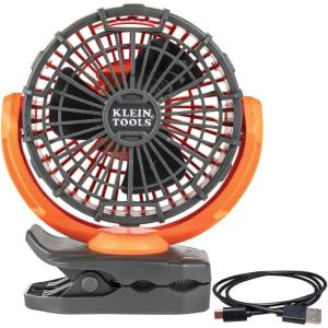 imageKlein Tools PJSFM1 Cordless Rechargeable Fan with USBC Charging Cord and Multiple Mounting Options Perfect for the Jobsite7Inch