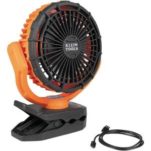 imageKlein Tools PJSFM1 Cordless Rechargeable Fan with USBC Charging Cord and Multiple Mounting Options Perfect for the Jobsite9Inch