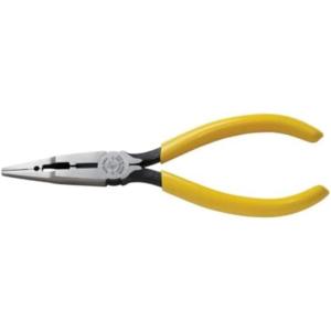 imageKlein Tools VDV026049 Crimping Long Nose Pliers With Curved Handles Grooved Jaws and Induction Hardened Steel
