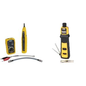 imageKlein Tools VDV500705 Wire Tracer Tone Generator and Probe Kit for Ethernet Internet Telephone Speaker Coax Video and Data Cables RJ45 RJ11 RJ12DEVICE  HOLEPUNCH VDV427300