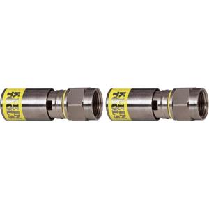 imageKlein Tools VDV812606 FConnector for RG66Q Coaxial Cable Universal Compression Connectors Male Professional Grade 10Pack20Pack