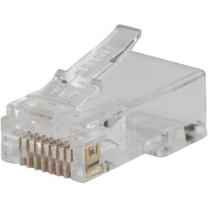 imageKlein Tools VDV826702 PassThru Modular Data Plug RJ45 CAT5E Gold Plated Pass Through Connectors 50Pack
