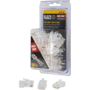 imageKlein Tools VDV826704 Modular Data Plug for CAT6A and Larger Diameter CAT6 Indoor or Outdoor Ethernet Cable 50 Pack50Pack